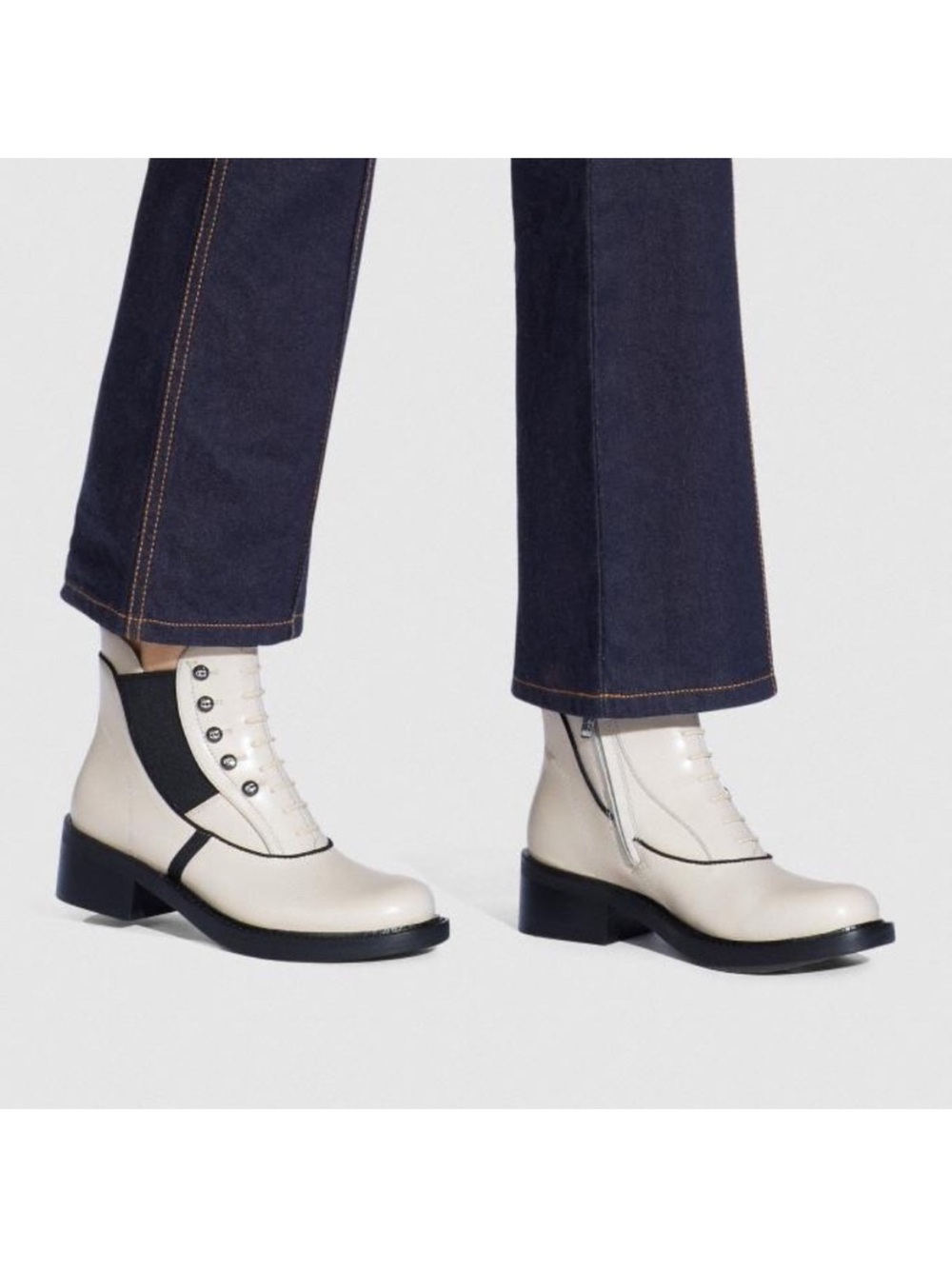 Coach Tabitha Simmons Chelsea Moto Bootie Leather